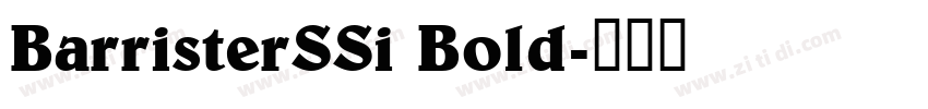 BarristerSSi Bold字体转换